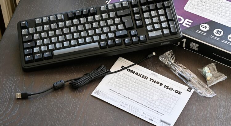 Epomaker TH99 mit OVP, Anleitung und Kabel